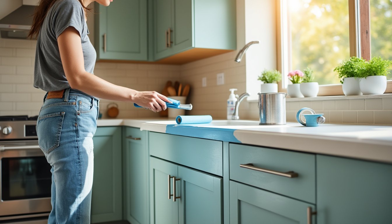 découvrez les techniques et outils essentiels pour repeindre vos placards de cuisine avec succès. transformez votre espace culinaire facilement grâce à nos conseils pratiques et astuces professionnelles. offrez une seconde vie à votre cuisine sans vous ruiner !