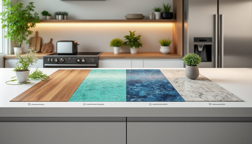 Comparatif des matériaux pour plans de travail durables